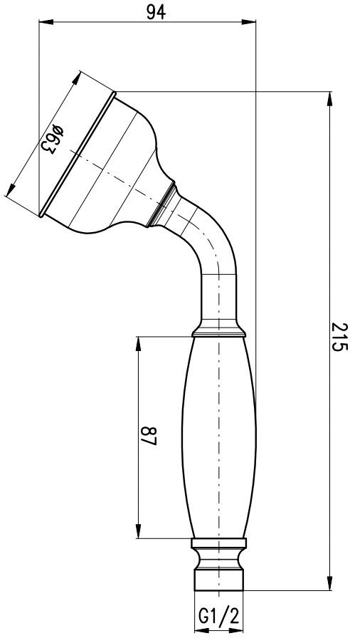 Лейка ручного душа Rav Slezak Morava retro хром KS0017