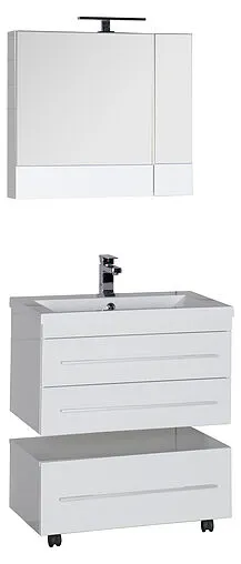 Шкаф-зеркало Aquanet Нота 75 L белый 00165130