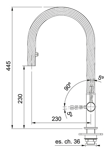 Смеситель для кухни с выдвижным изливом Franke Maris Free by Dror чёрный матовый 115.0576.698