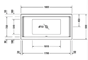 Ванна акриловая Duravit Starck 180x90 700339000000000, 2
