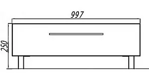 Комод Aquaton Мадрид 100 белый 1A127903MA010, 2