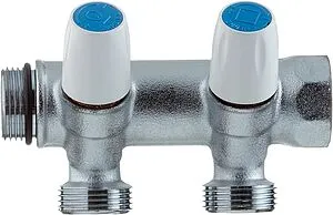 Коллектор регулирующий проходной 2 отвода ¾"в/н x ¾"ек Tiemme MAXIMA 1860026 Коллектор регулирующий проходной 2 отвода ¾"в/н x ¾"ек Tiemme MAXIMA 1860026, 3