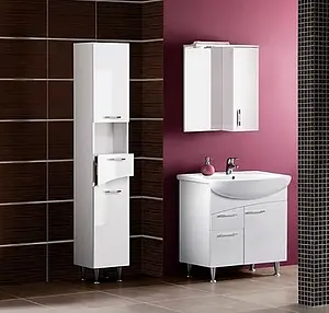 Шкаф-пенал напольный с бельевой корзиной Cersanit Erica New 30 белый F-SL-ERN-Ko-P Шкаф-пенал напольный с бельевой корзиной Cersanit Erica New 30 белый F-SL-ERN-Ko-P, 3