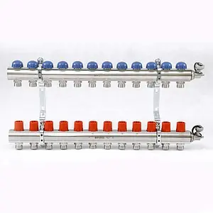 Группа коллекторная без расходомеров 12 отводов 1&quot;в/в x ¾&quot;ек Uni-fitt 441E4312, 1