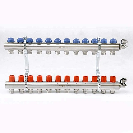 Группа коллекторная без расходомеров 12 отводов 1&quot;в/в x ¾&quot;ек Uni-fitt 441E4312