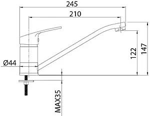 Смеситель для кухни Milardo Meal хром M06SB00M05 Смеситель для кухни Milardo Meal хром M06SB00M05, 2