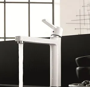 Смеситель для кухни Kludi Zenta белый/хром 389739175, 3