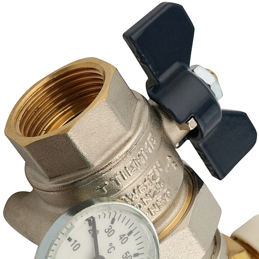 Группа коллекторная с расходомерами 4 отвода 1"в/в x ¾"ек Tiemme 3870005