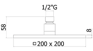Лейка верхнего душа с настенным креплением Paffoni Syncro полированная сталь ZSOF075ST+ZSOF063ST Лейка верхнего душа с настенным креплением Paffoni Syncro полированная сталь ZSOF075ST+ZSOF063ST, 2