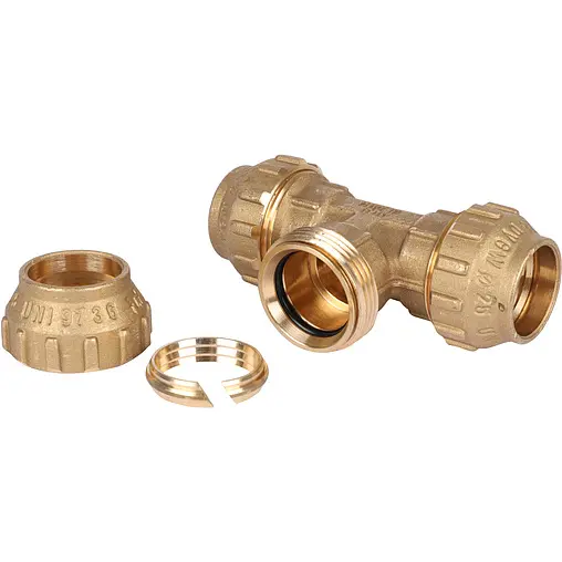 Тройник компрессионный соединительный 25мм x 25мм x 25мм Tiemme 3400021