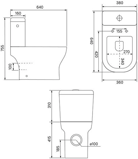 Унитаз-компакт безободковый IDDIS Drum белый DRU2DSEi24