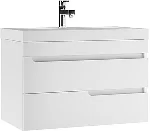 Тумба-умывальник подвесной Айсберг Веста 80 белый DV5917T+4670142930020, 1