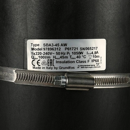 Автоматическая погружная насосная установка Grundfos SBA 3-45 AW 97896312