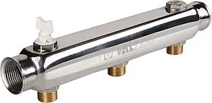 Коллектор распределительный проходной 2 отвода 1&quot;в/в x ½&quot;н Valtec VTc.510.SS.060402, 4