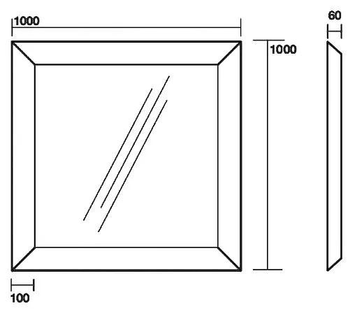 Зеркало Kerasan Retro 100 серебро 736402