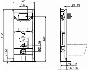 Комплект 5 в 1 Ideal Standard Strada II AquaBlade P387001 с кнопкой хром глянцевый Комплект 5 в 1 Ideal Standard Strada II AquaBlade P387001 с кнопкой хром глянцевый, 2