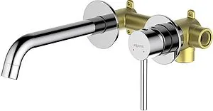 Смеситель для раковины из стены Aquatek Европа хром AQ1313CR, 1