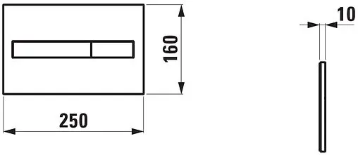 Клавиша смыва для унитаза Laufen Lis AW1 8.9566.1.716.000.1 черный матовый