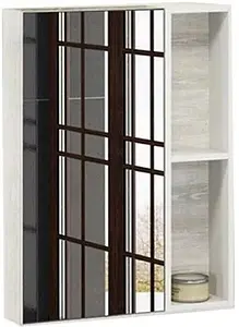 Шкаф-зеркало Comforty Прага 60 дуб белый 00004147599CF, 1