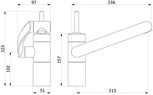 Смеситель для кухни Damixa Arc хром/чёрный 290007464 Смеситель для кухни Damixa Arc хром/чёрный 290007464, 2