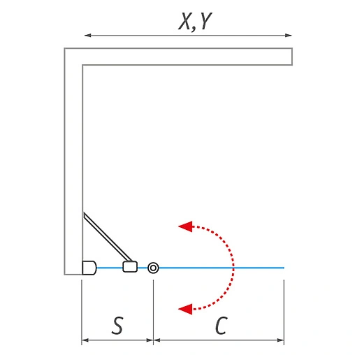 Душевая дверь 800мм прозрачное стекло Roltechnik Lega Lift Line LZDO⅛00 226-8000000-00-02