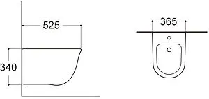Биде подвесное Aquatek Классик белый AQ1160-00, 2