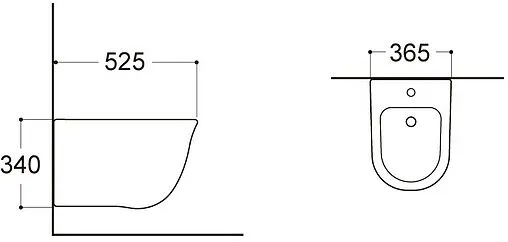 Биде подвесное Aquatek Классик белый AQ1160-00
