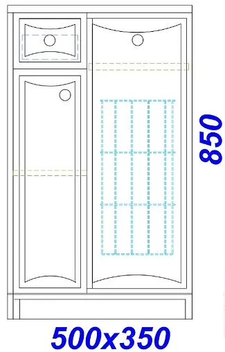 Тумба напольная с бельевой корзиной Aqwella Barcelona 50 белый Ba.03.05
