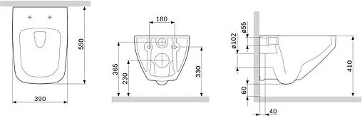 Унитаз подвесной безободковый Am.Pm Inspire 2.0 FlashClean белый матовый C50A1700MWSC
