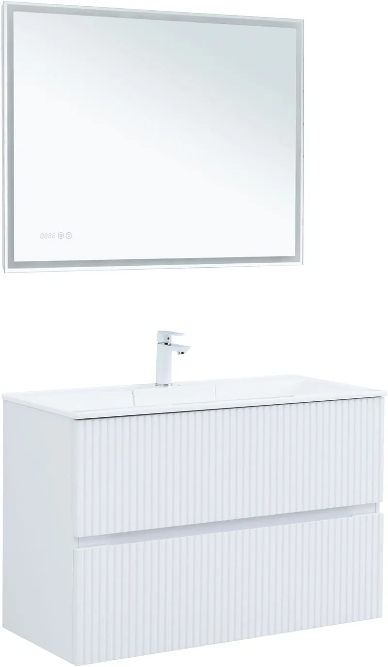 Тумба-умывальник Aquanet Джейн 100 белый матовый 00313288+