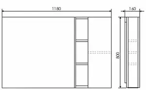 Шкаф-зеркало Comforty Милан 120 R белый 00004136261CF Шкаф-зеркало Comforty Милан 120 R белый 00004136261CF, 2