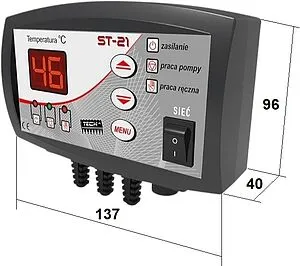 Контроллер для управления насосом отопления или ГВС TECH ST-21 WG.14.0111, 2