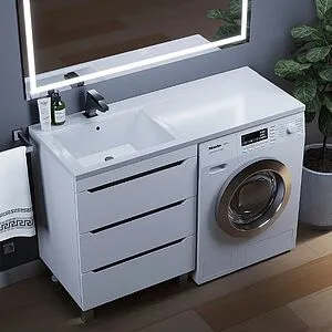 Тумба под умывальник напольная Uperwood UPD Tanos 60 белый с графитовыми вставками 291020259 Тумба под умывальник напольная Uperwood UPD Tanos 60 белый с графитовыми вставками 291020259, 5