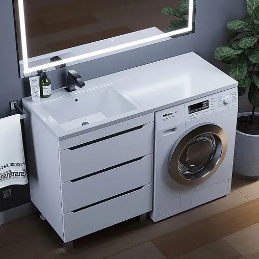 Тумба под умывальник напольная Uperwood UPD Tanos 60 белый с графитовыми вставками 291020259 Тумба под умывальник напольная Uperwood UPD Tanos 60 белый с графитовыми вставками 291020259