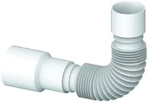 Слив гофрированный Unicorn 40x40/50мм L=230-400мм D40 Слив гофрированный Unicorn 40x40/50мм L=230-400мм D40, 1