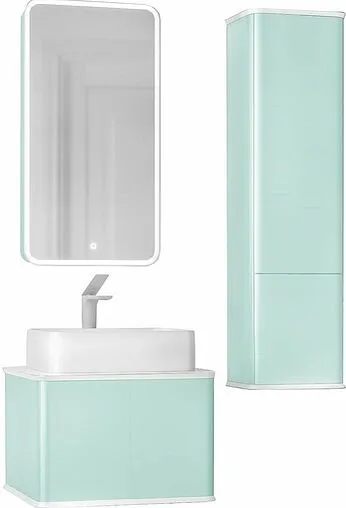 Шкаф-зеркало Jorno Pastel 46 R бирюзовый бриз Pas.03.46/BL