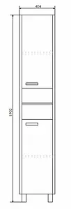 Шкаф-пенал напольный Comforty Марио 40 сосна лоредо 00003121676CF Шкаф-пенал напольный Comforty Марио 40 сосна лоредо 00003121676CF, 2