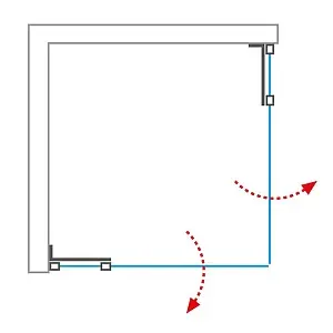 Душевая дверь 1200мм прозрачное стекло Roltechnik Elegant Neo Line GDO1N/1200 188-1200000-00-02, 3