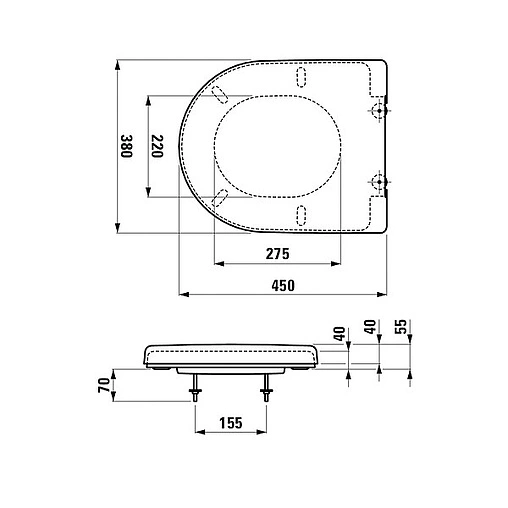 Крышка-сиденье для унитаза с микролифтом Laufen Pro белый 8.9195.1.300.003.1 Крышка-сиденье для унитаза с микролифтом Laufen Pro белый 8.9195.1.300.003.1