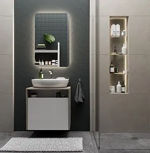 Зеркало с подсветкой Kerama Marazzi Pro 55 белый глянцевый PRO.mi.55WHT Зеркало с подсветкой Kerama Marazzi Pro 55 белый глянцевый PRO.mi.55WHT, 3