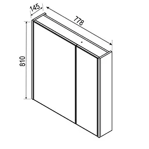 Шкаф-зеркало Roca UP 80 белый глянец ZRU9303017 Шкаф-зеркало Roca UP 80 белый глянец ZRU9303017, 2