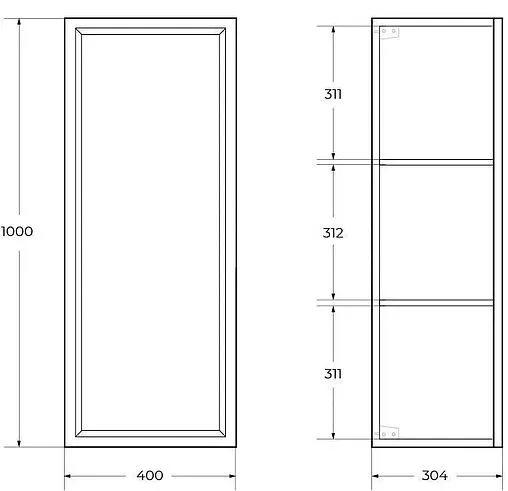 Шкаф Cezares GIUBILEO 40 Bianco Lucido GIUBILEO-1000-1A-SC-BL
