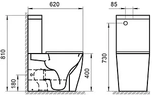 Бачок для унитаза BelBagno Sfera-tr белый BB2128T Бачок для унитаза BelBagno Sfera-tr белый BB2128T, 2