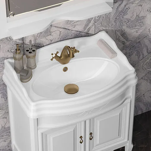 Тумба под умывальник напольная Opadiris Лоренцо 80 белый матовый Z0000008220