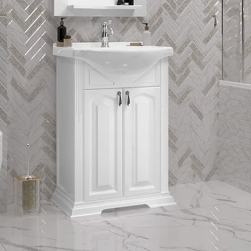 Тумба под умывальник напольная Opadiris Риспекто 55 белый матовый 00-00007072