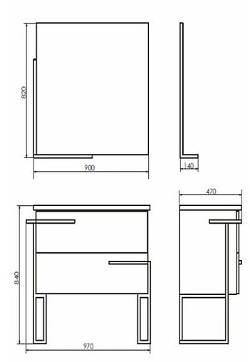 Тумба-умывальник напольная Comforty Дюссельдорф 90 дуб дымчатый/чёрный 00-00004093CF Тумба-умывальник напольная Comforty Дюссельдорф 90 дуб дымчатый/чёрный 00-00004093CF