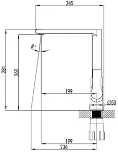 Смеситель для кухни SMARTsant Адамант хром SM303501AA, 2