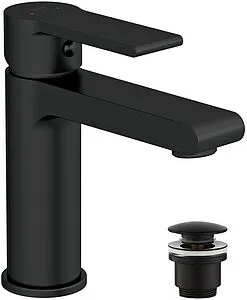 Смеситель для раковины Cersanit Brasko black чёрный матовый 63107, 1