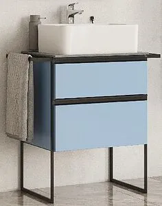 Тумба-умывальник подвесная Roca Domi 60 небесный синий ZRU9307870+ Тумба-умывальник подвесная Roca Domi 60 небесный синий ZRU9307870+, 1