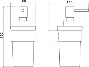 Дозатор для жидкого мыла Aquatek Лира чёрный/белый AQ4405MB Дозатор для жидкого мыла Aquatek Лира чёрный/белый AQ4405MB, 2